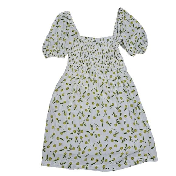 Anthropologie Seafolly Puff Sleeve Smocked Boho Dress Medium Multi-Color - Picture 6 of 14